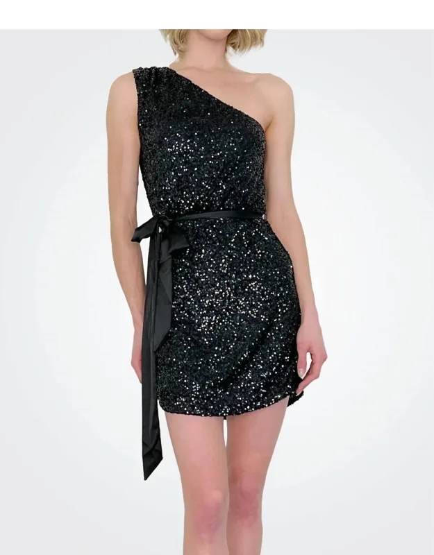 One Shoulder Sequin Dress