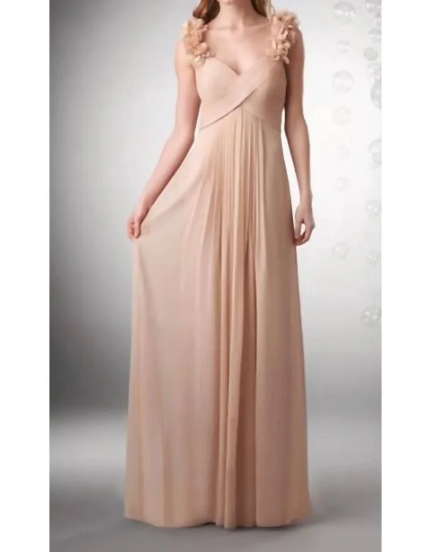 Flower Straps Bridesmaid Dress