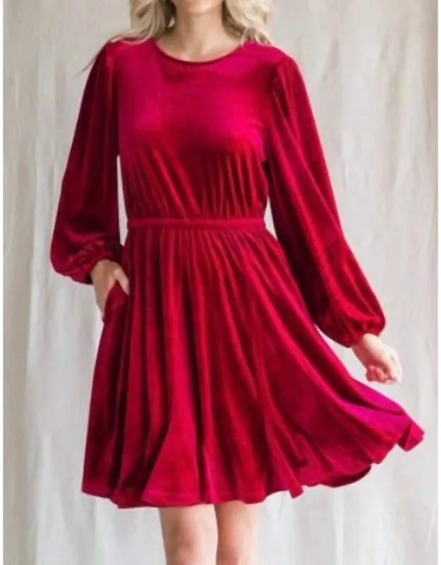 Angelica Long Sleeve Velvet Mini Dress