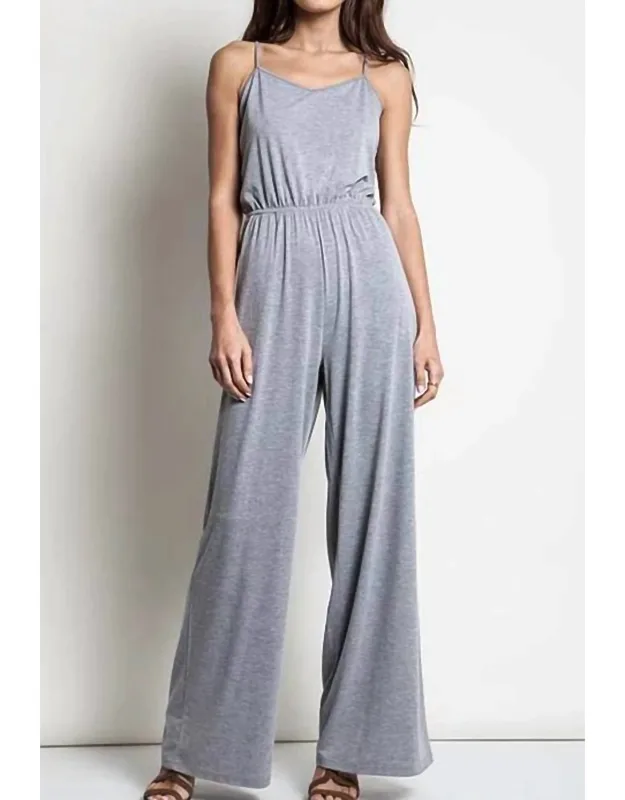 Retro Sleeveless Wide Leg Jumpsuit