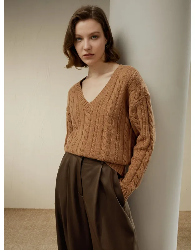 Cable-knit Wool-cashmere Blend Sweater