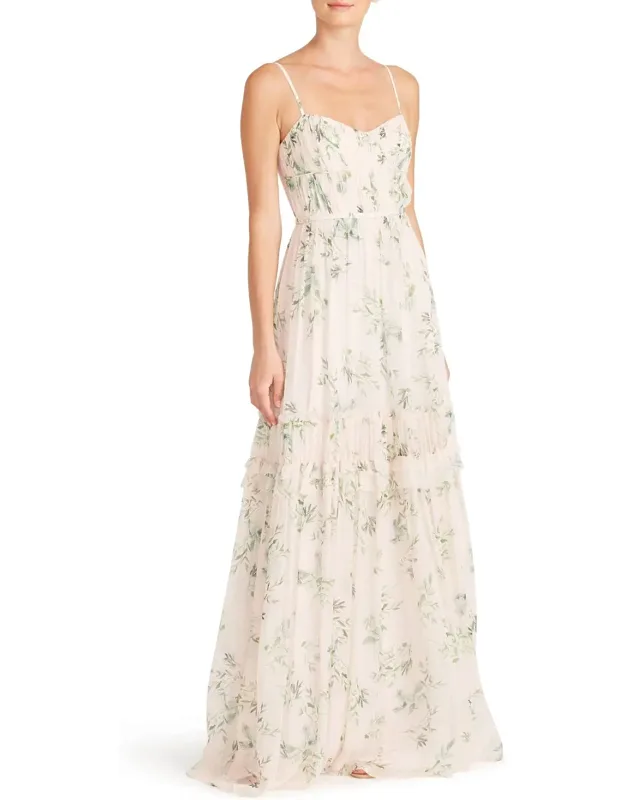 Cherry Blossom Chiffon Dress