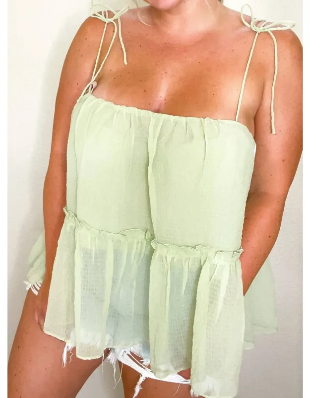 The Palms Tie Strap Tank Top