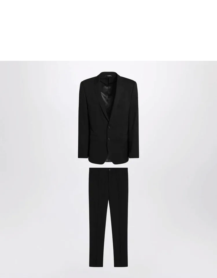 Single-breasted Suit With Front Button Fastening And Straight Leg Trousers