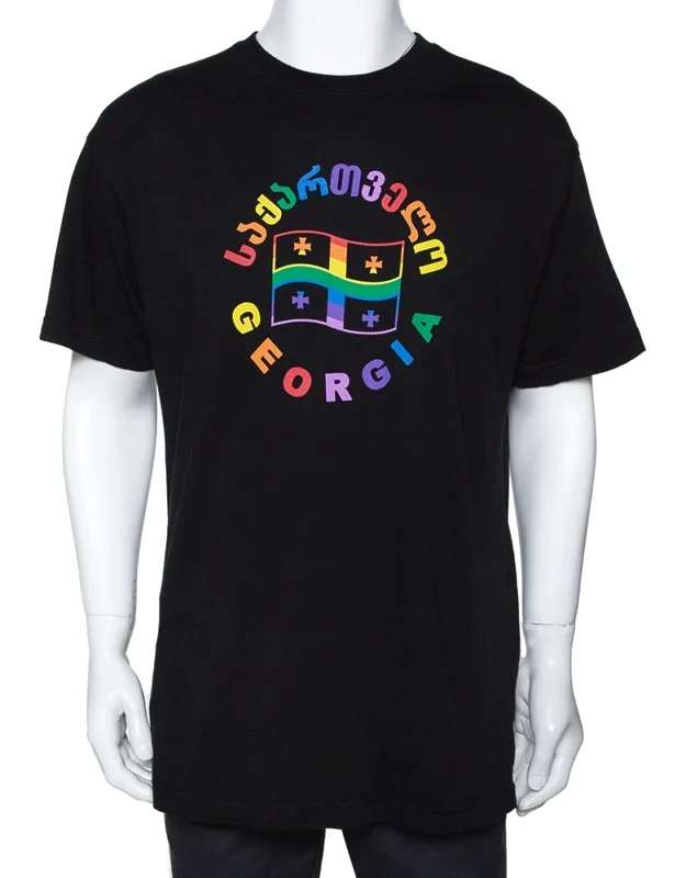 Rainbow Georgia Flag Print T-shirt