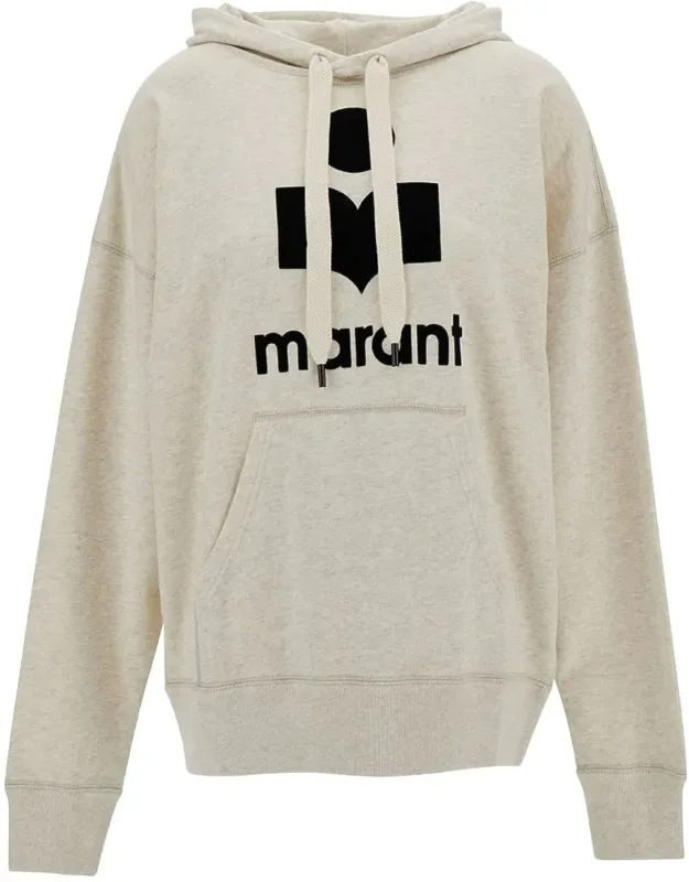 Hoodie With Tonal Logo Print In Cotton Blend