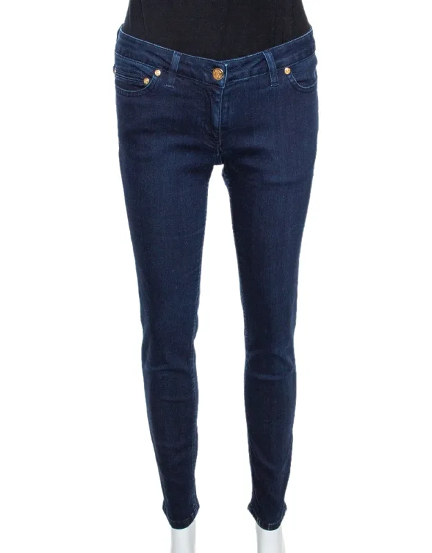 Indigo Denim Tapered Fitted Jeans