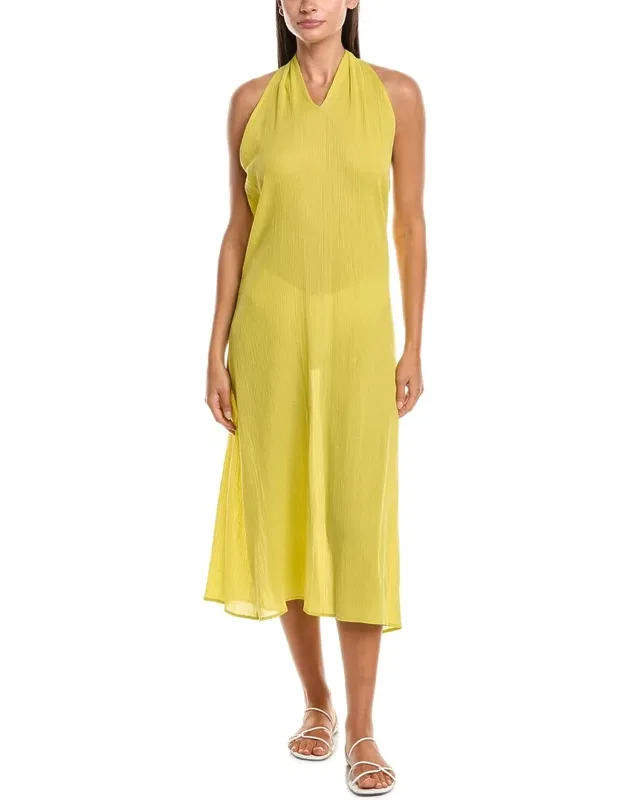 Gauze Maxi Halter Dress