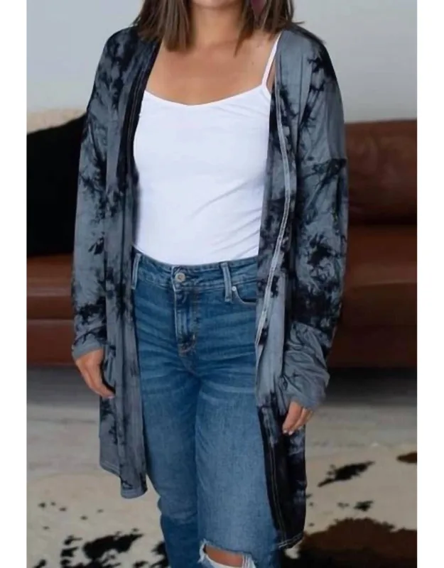 Tie Dye Long Cardigan
