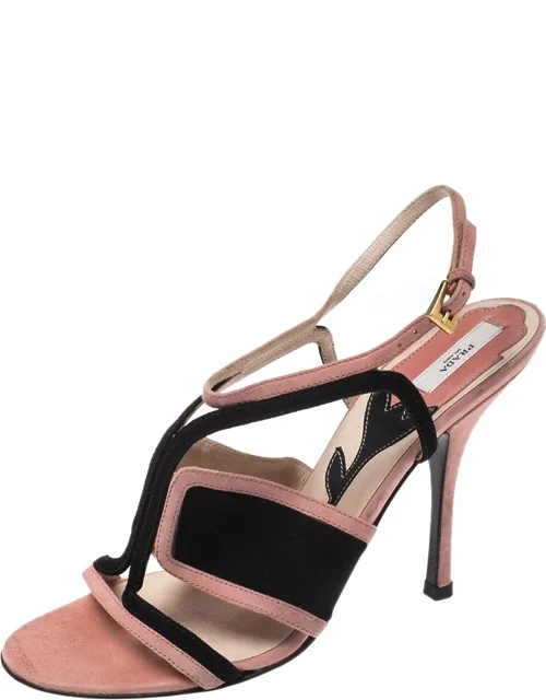 Cut Out Suede Open Toe Ankle Strap Sandals