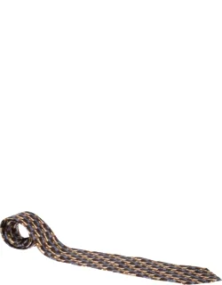 Vintage Scroll Print Silk Tie