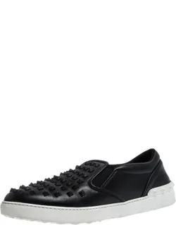 Studded Leather Slip-on Sneakers