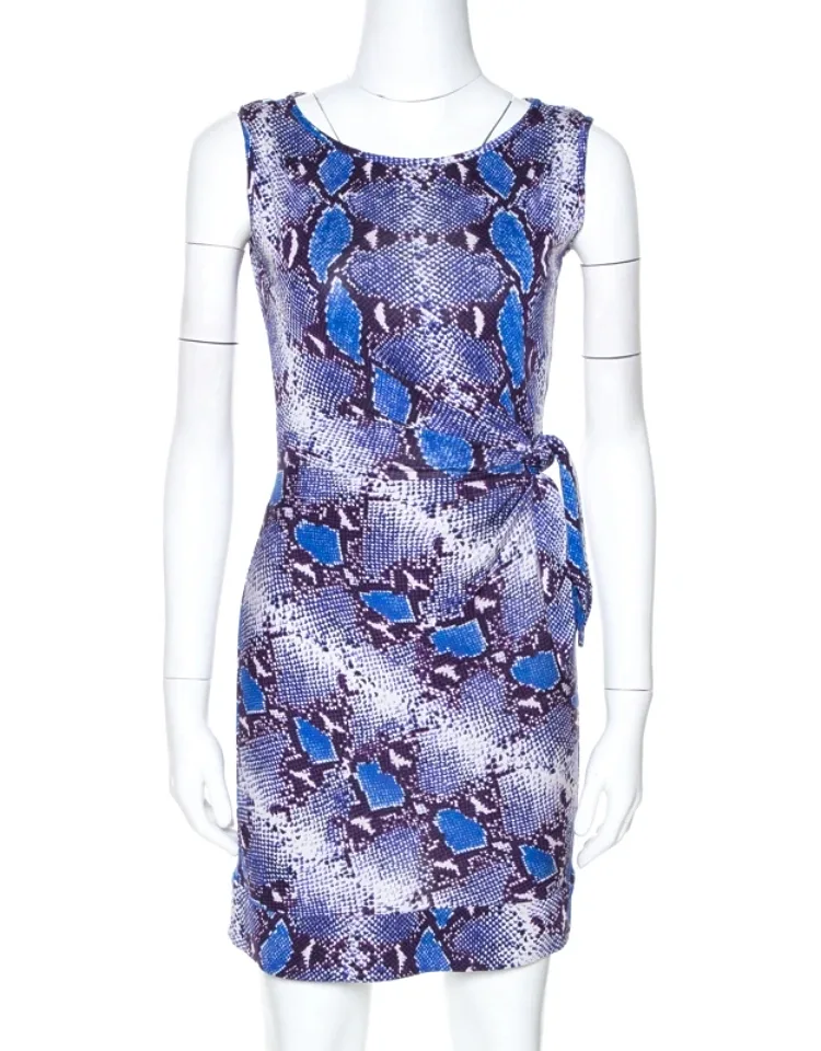 Python Print Silk Jersey Dress