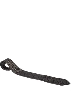Vintage Brown Jacquard Silk Tie