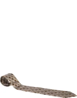 Ermenegildo Zegna Vintage Silk Jacquard Traditional Tie With Bold Touch
