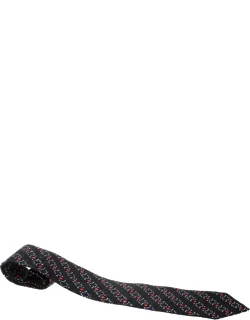 Geometric Print Silk Traditional Tie