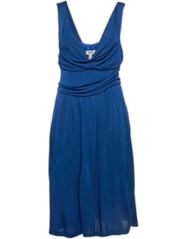 Jersey Draped Detail Sleeveless Mini Dress