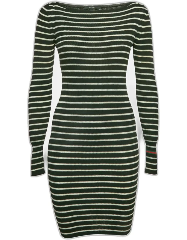 Striped Wool Bodycon Dress
