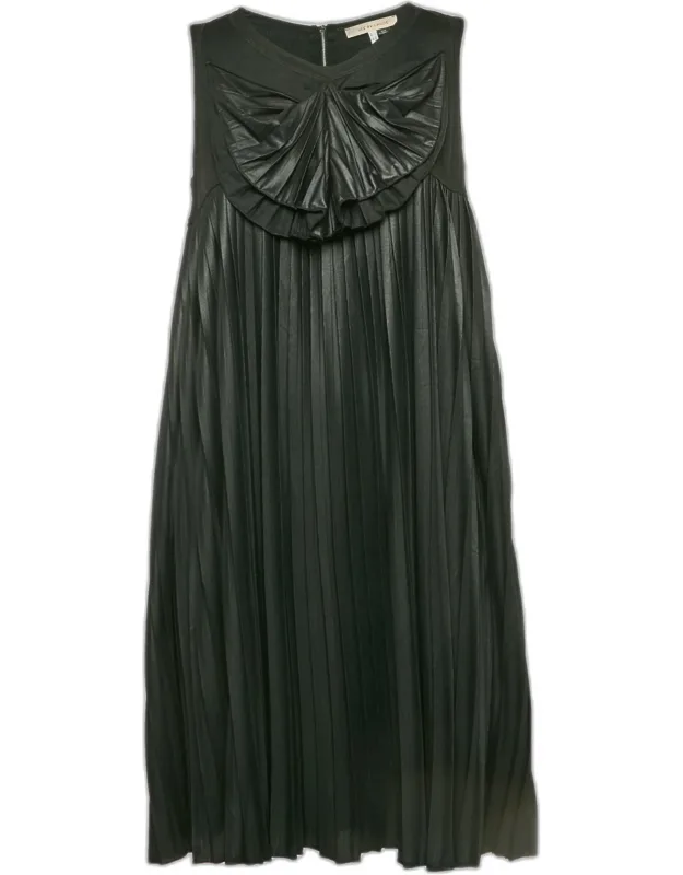 Pleated A-line Sleeveless Mini Dress