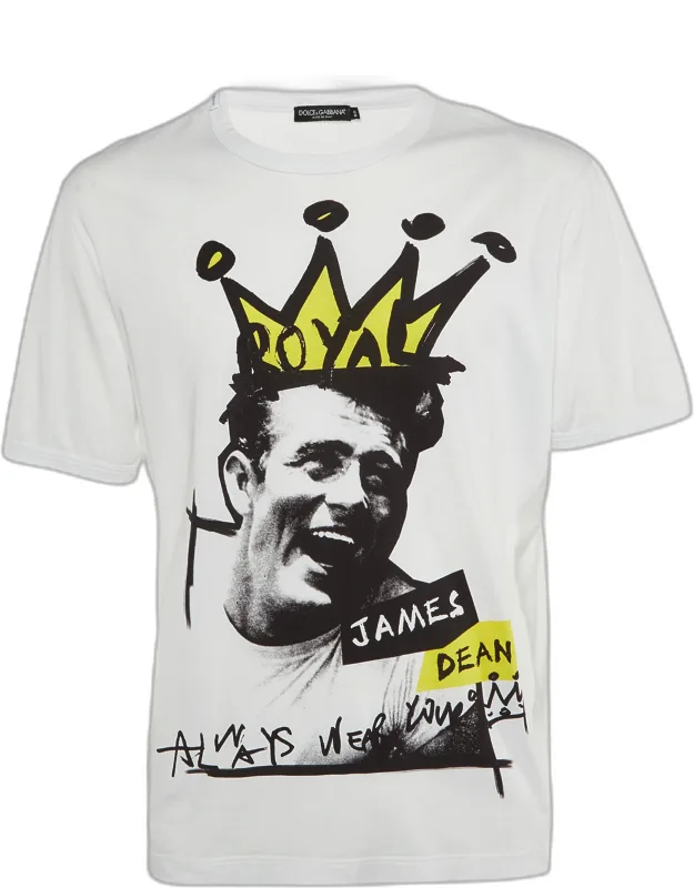 Graphic Print Cotton Crew Neck T-shirt