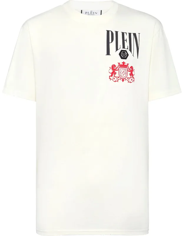 Jersey T-shirt Round Neck Ss Racing Club Cotton Jersey, Destroyed Effect