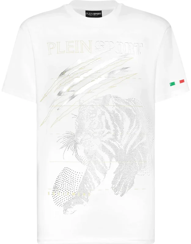Cotton Dotted T-shirt Round Neck
