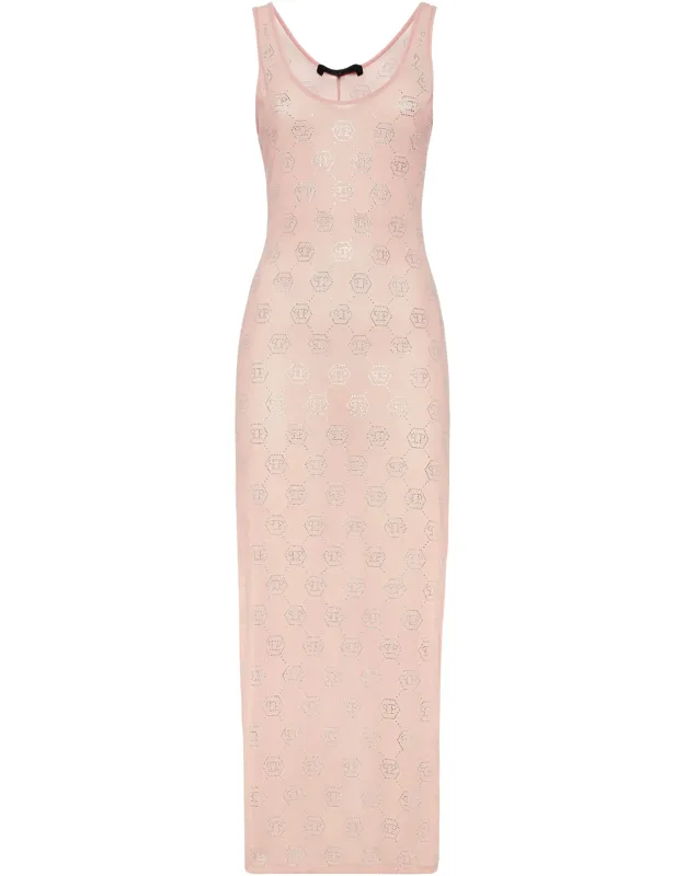Long Dress Monogram Strass