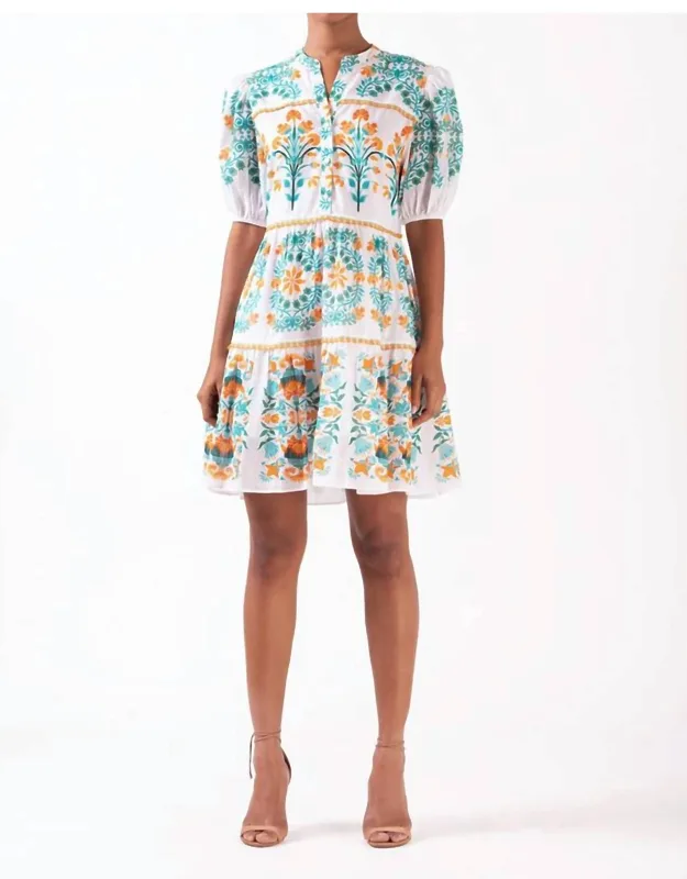 Sahar Mini Dress - A-line With Puff Sleeves And Pockets