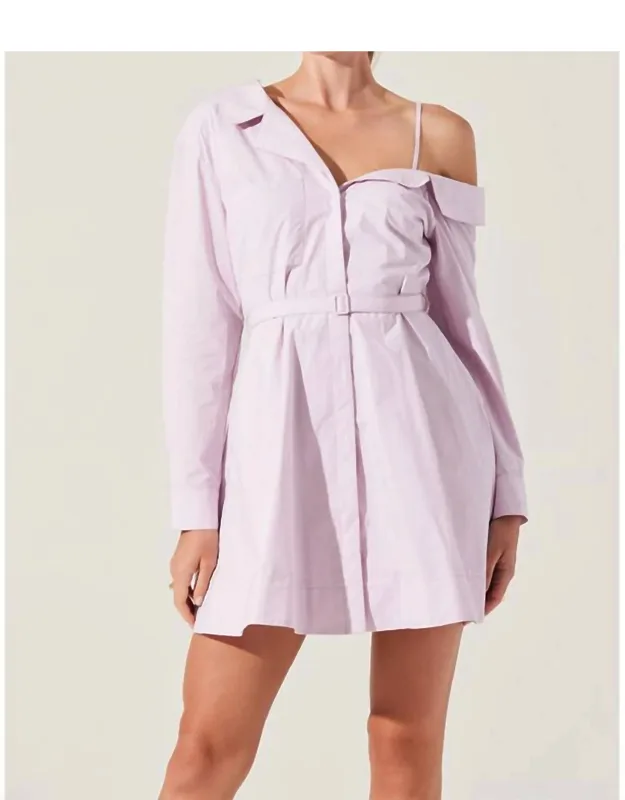 Aveni Dress With Removable Belt And Functional Pockets