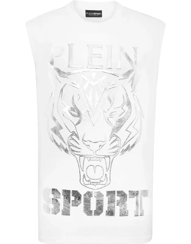 Sleeveless T-shirt Round Neck Ss Tiger Maximum Comfort, Foil Logo Printed