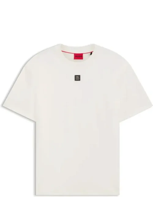 _interlock-cotton T-shirt With Stacked Logo, Breathable For Lasting Comfort_