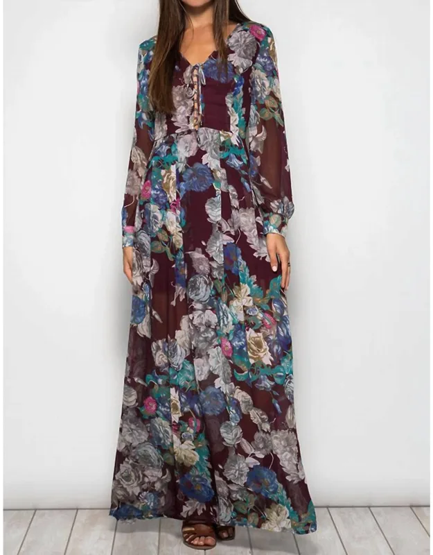 Long Sleeve Floral Maxi Dress