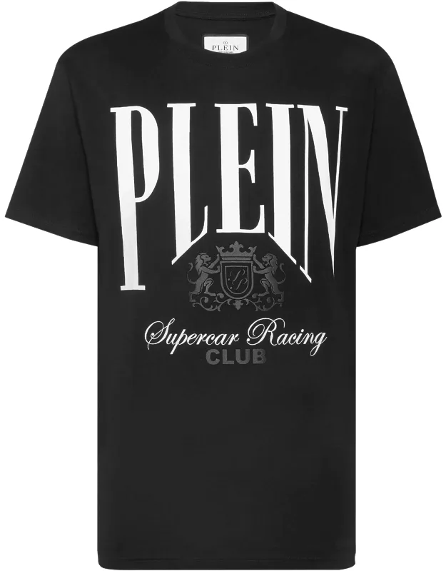 Jersey T-shirt Round Neck Ss Racing - Cotton Jersey, Rib Knit Neckline