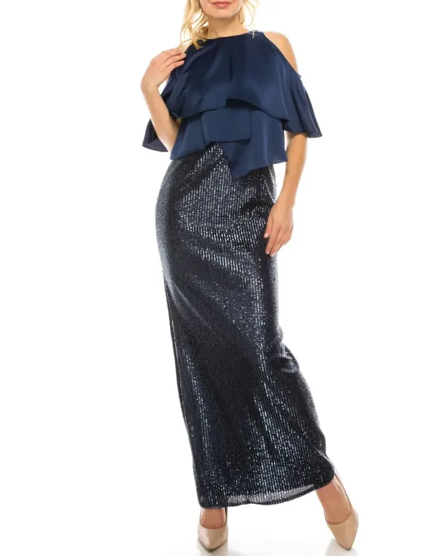 Cold Shoulder Embellished Dress