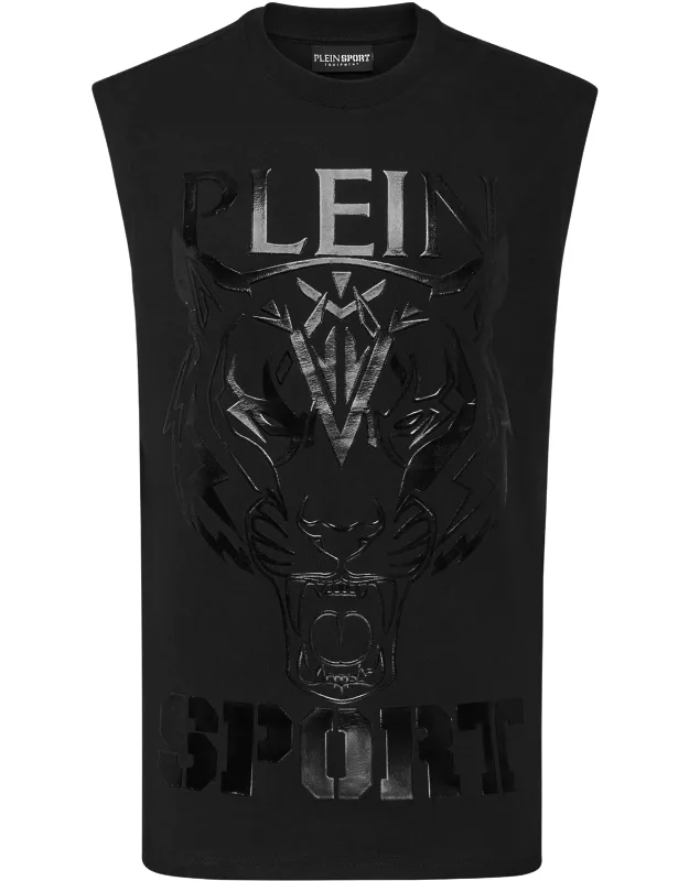 Sleeveless T-shirt Round Neck Ss Tiger Maximum Comfort, Foil Logo Printed