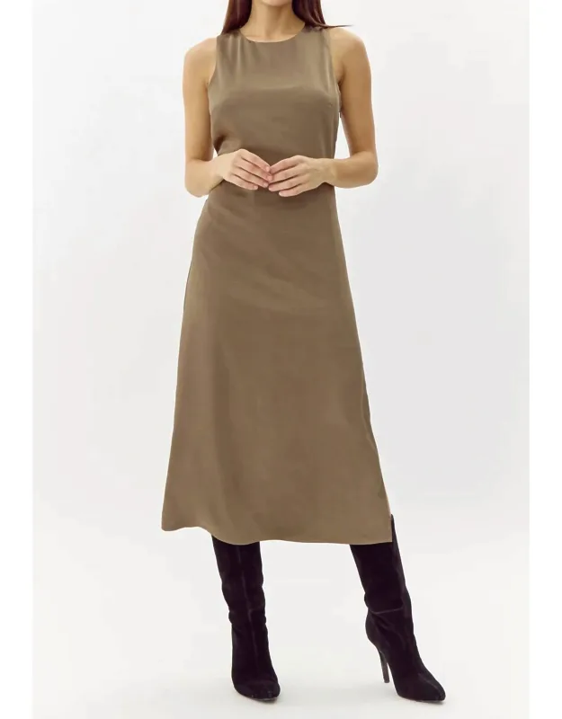 Satin Midi Dress