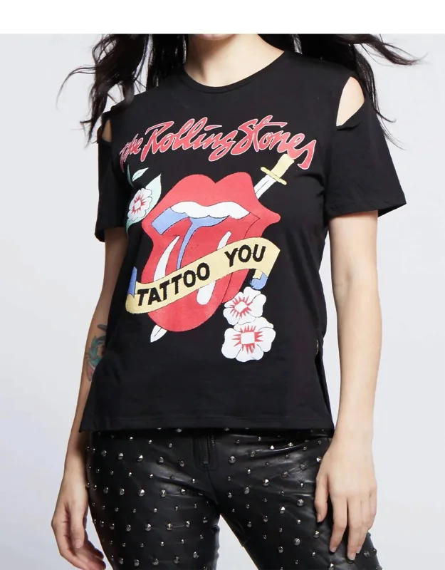 Rolling Stones Slit Sleeve Tee
