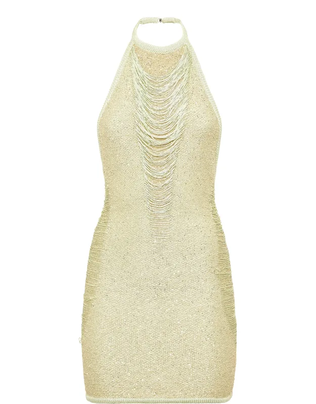 Paillettes Mini Dress Multicutting