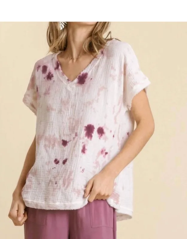 Tie Dye Cotton Gauze Top