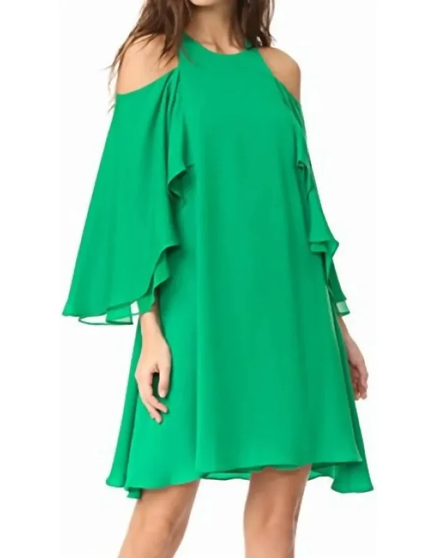 Cold Shoulder Ruffle Dress