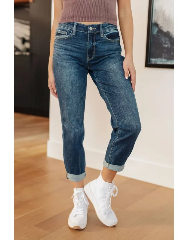 Non Distressed Boyfriend Jeans