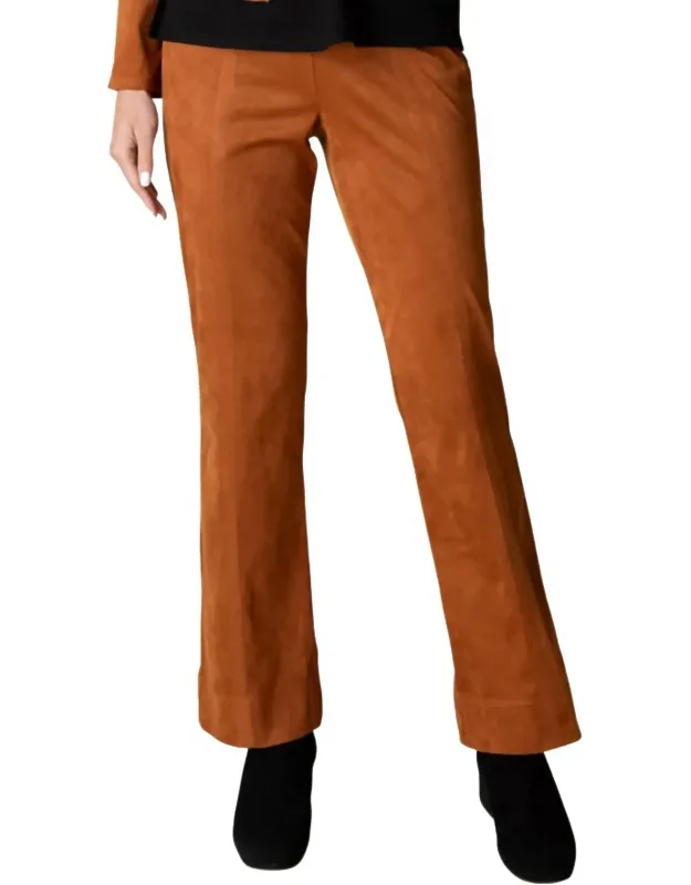 Faux Suede Bootcut Pants