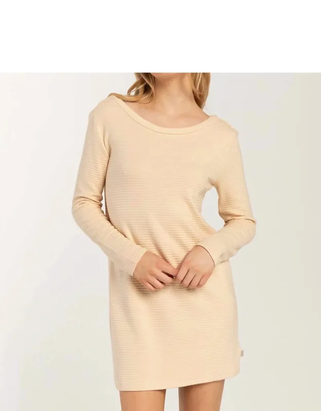 Bandera Rib Long-sleeve Mini Dress