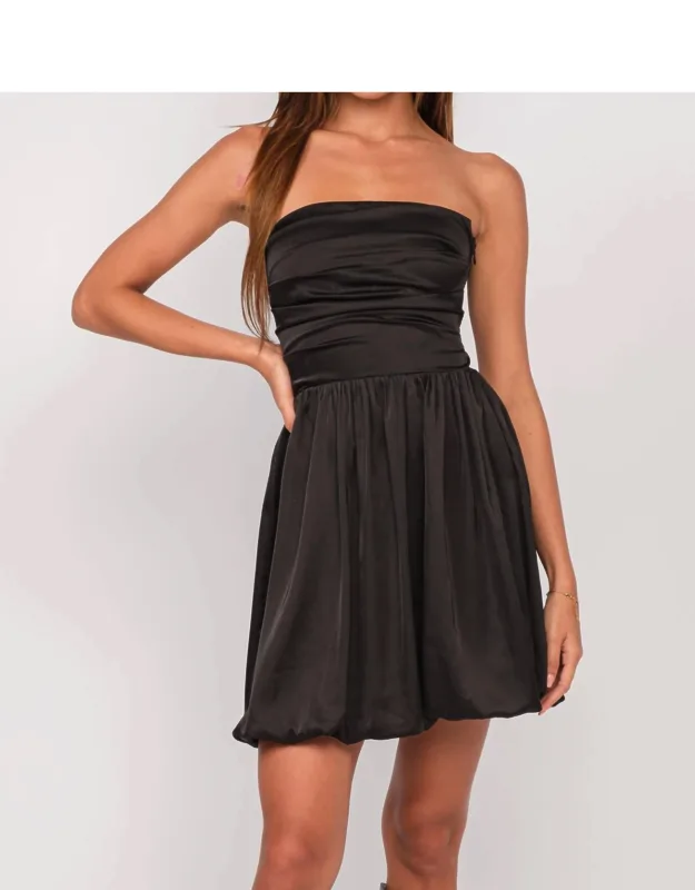 Strapless Laced Back Mini Bubble Dress