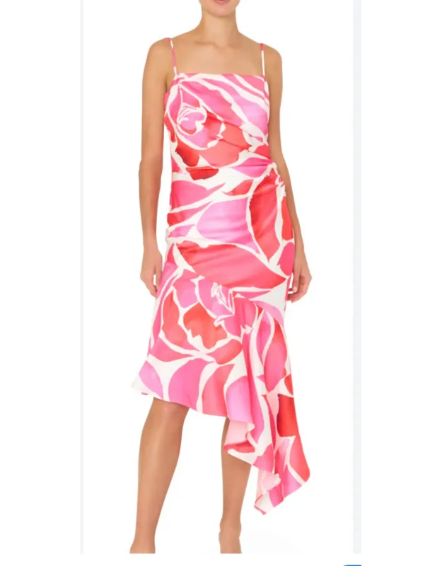 Dream Rose Asymmetrical Hem Dress