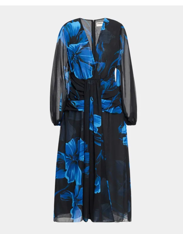 Floral-print Georgette Midi Dress