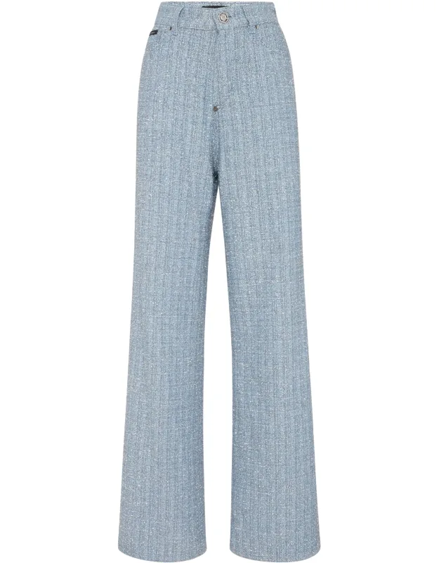 Tweed Denim Trousers