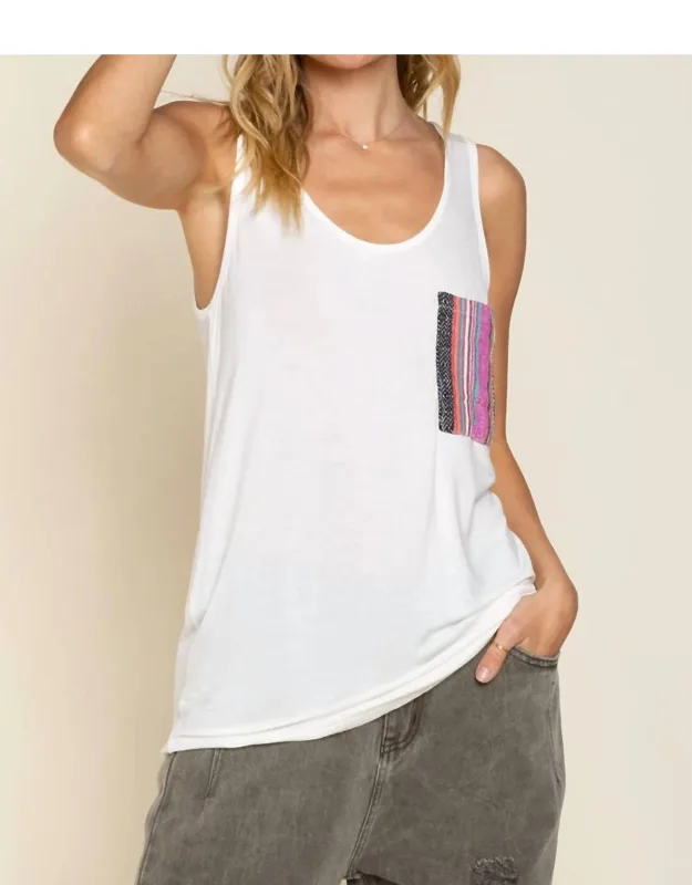 Pocket Sleeveless Top
