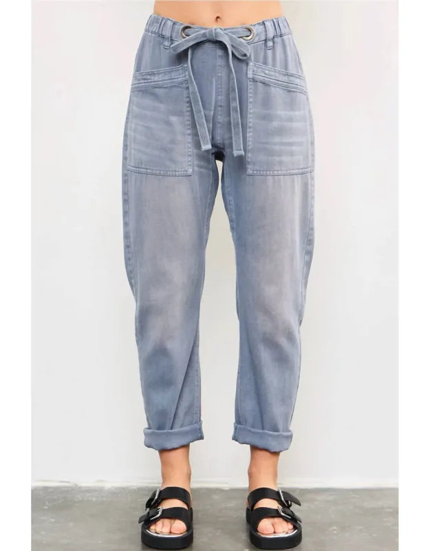 Front Tie Denim Pants
