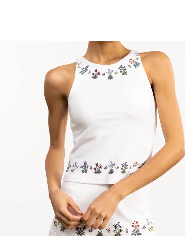 Jessie Tank In Embellishment, Comfortable Fabric